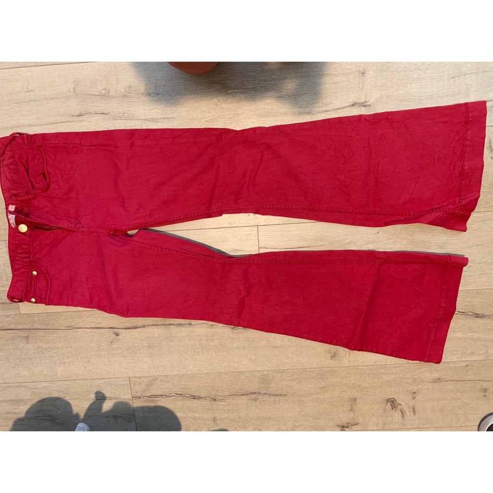free People Bright Red flare jeans